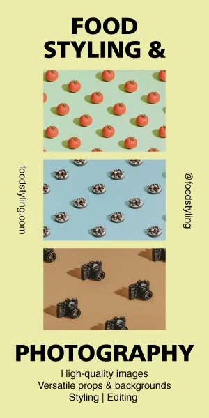 Template Peach and Cream Food Photography Poster