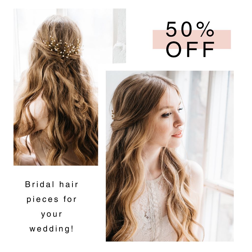 Elegant Bridal Hair Accessories Sale Ad