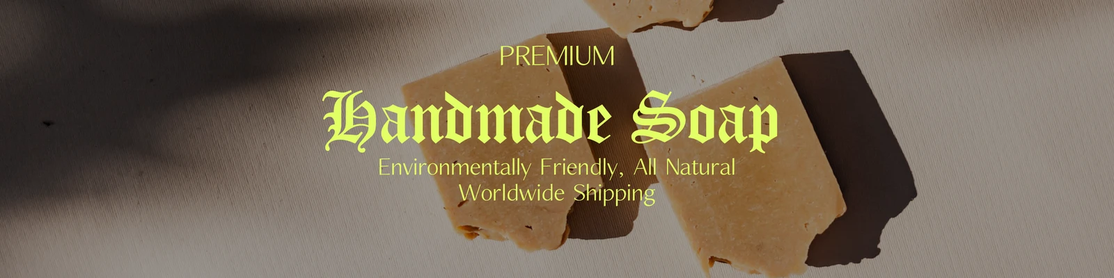 Template Eco-Friendly Handmade Soap Ad Beige Charm