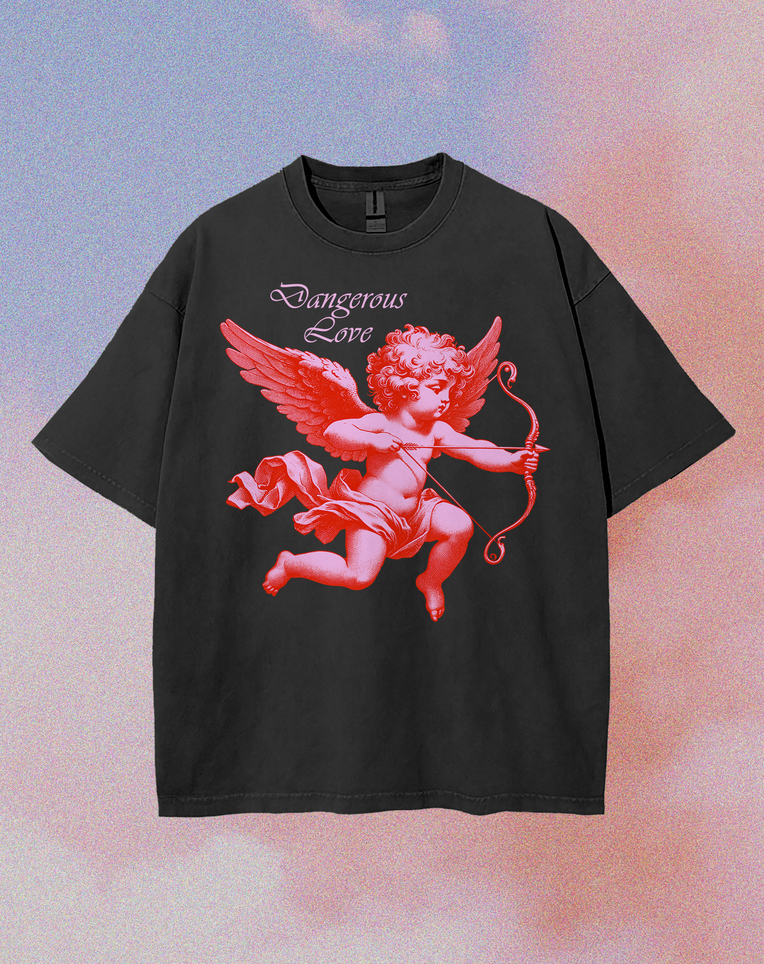 Template Dangerous Love Black T-Shirt Design