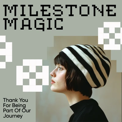Template Milestone Magic Instagram-Square Post in Gray