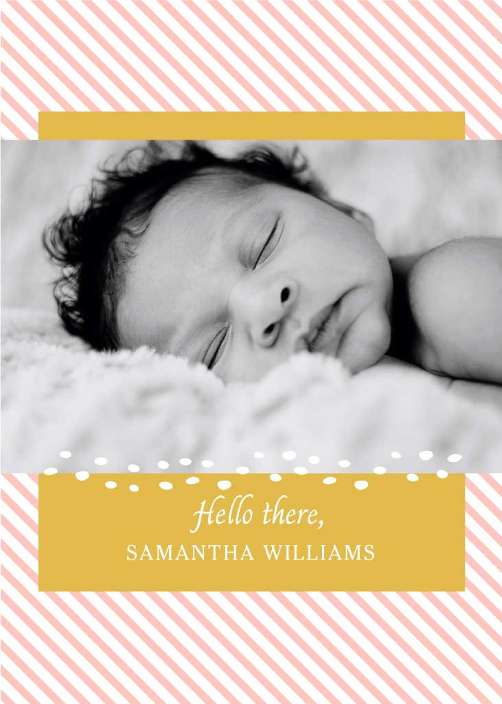 Template Warm Yellow Baby Announcement Post