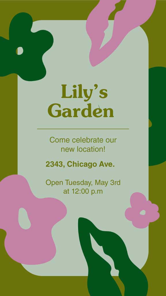 Chic Olive Green Celebration Invitation Post