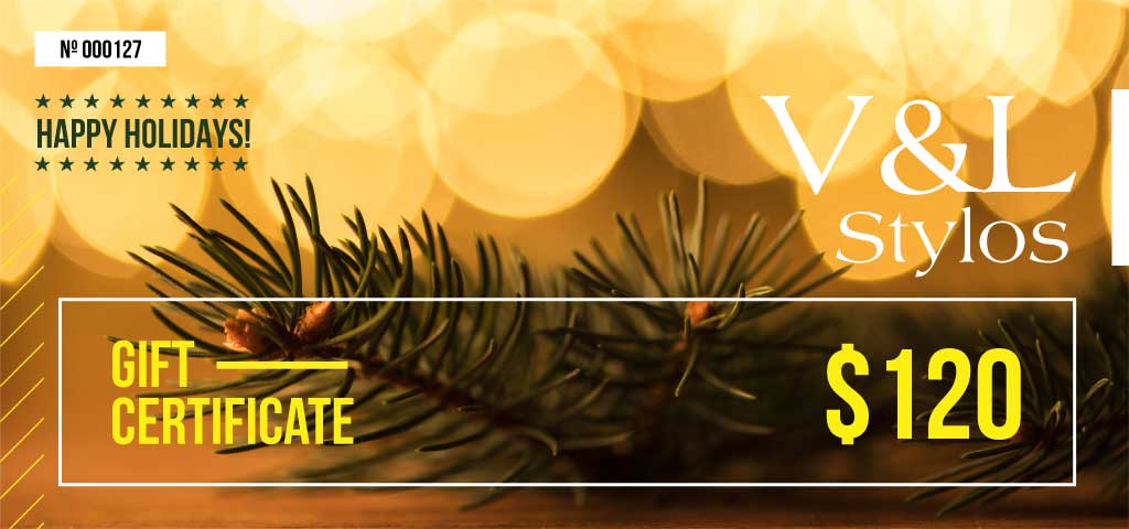 Warm Golden Holiday Voucher Design Template