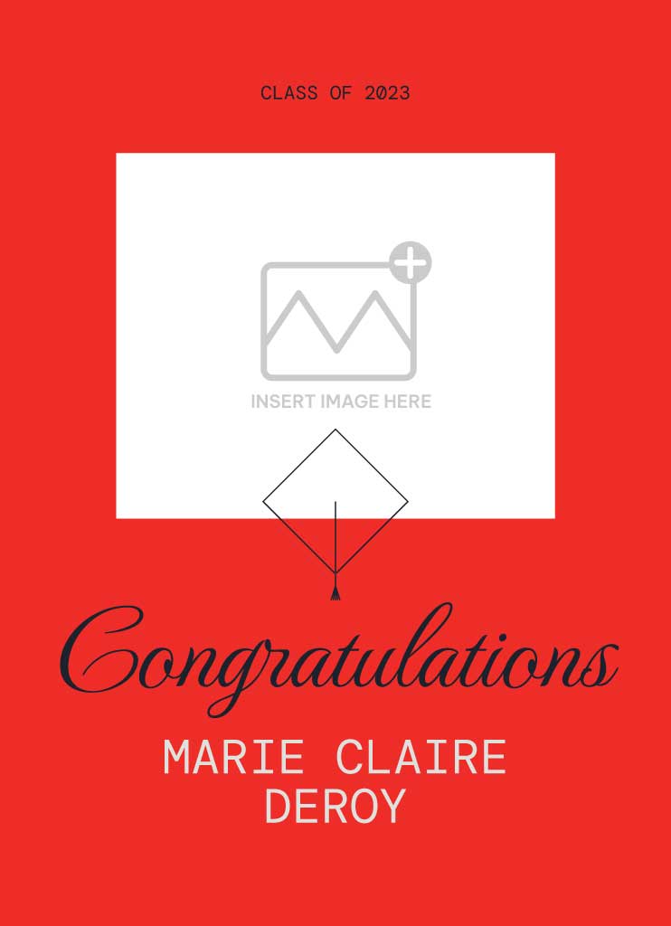 Elegant Red Graduation Announcement Poster