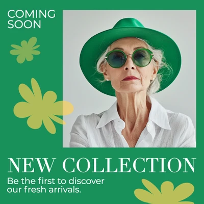 Template Elegant New Collection Instagram Square Green