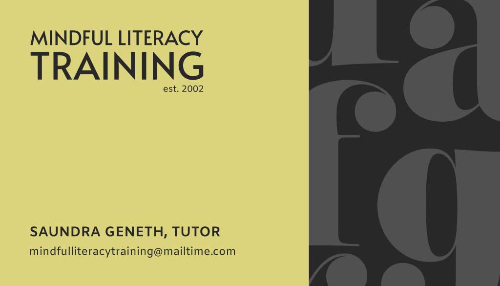 Mindful Literacy Training Yellow Poster Design