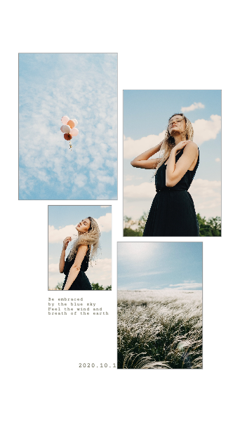 Serene Blue Skies Photo Collage Poster