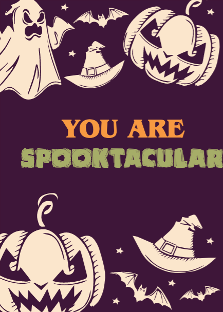 Template Spooktacular Purple Halloween Poster Design