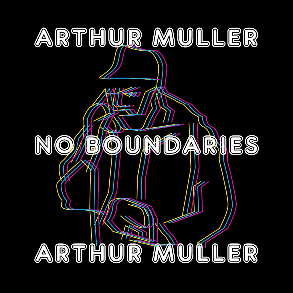 Template Vibrant Neon Line Art Music Poster Design