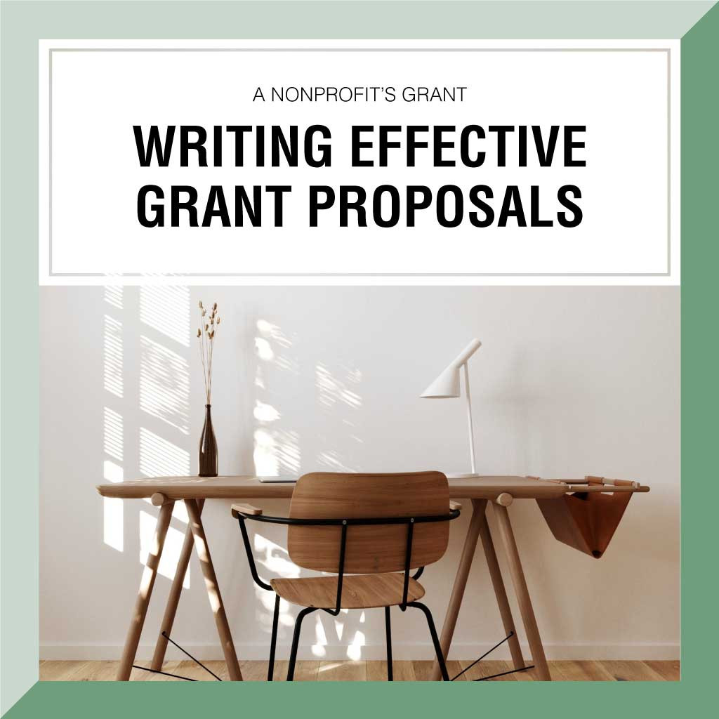 Template Sleek Beige Nonprofit Grant Proposal Poster