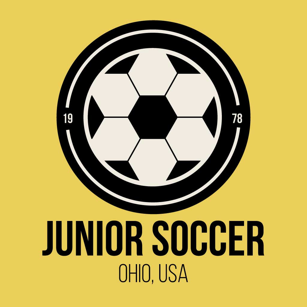 Template Vibrant Yellow Junior Soccer Team Poster