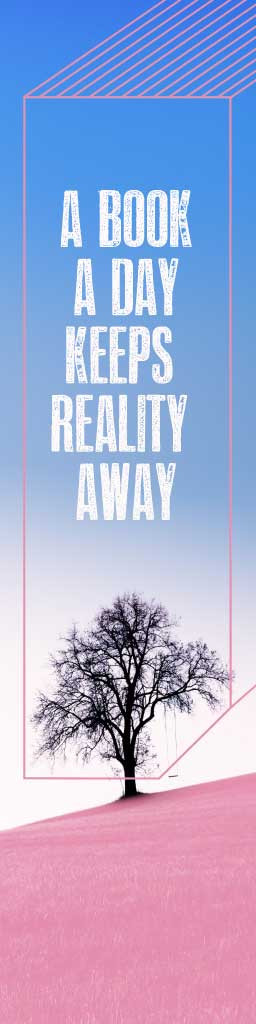 Template Serene Sky Blue Bookmark Poster Design