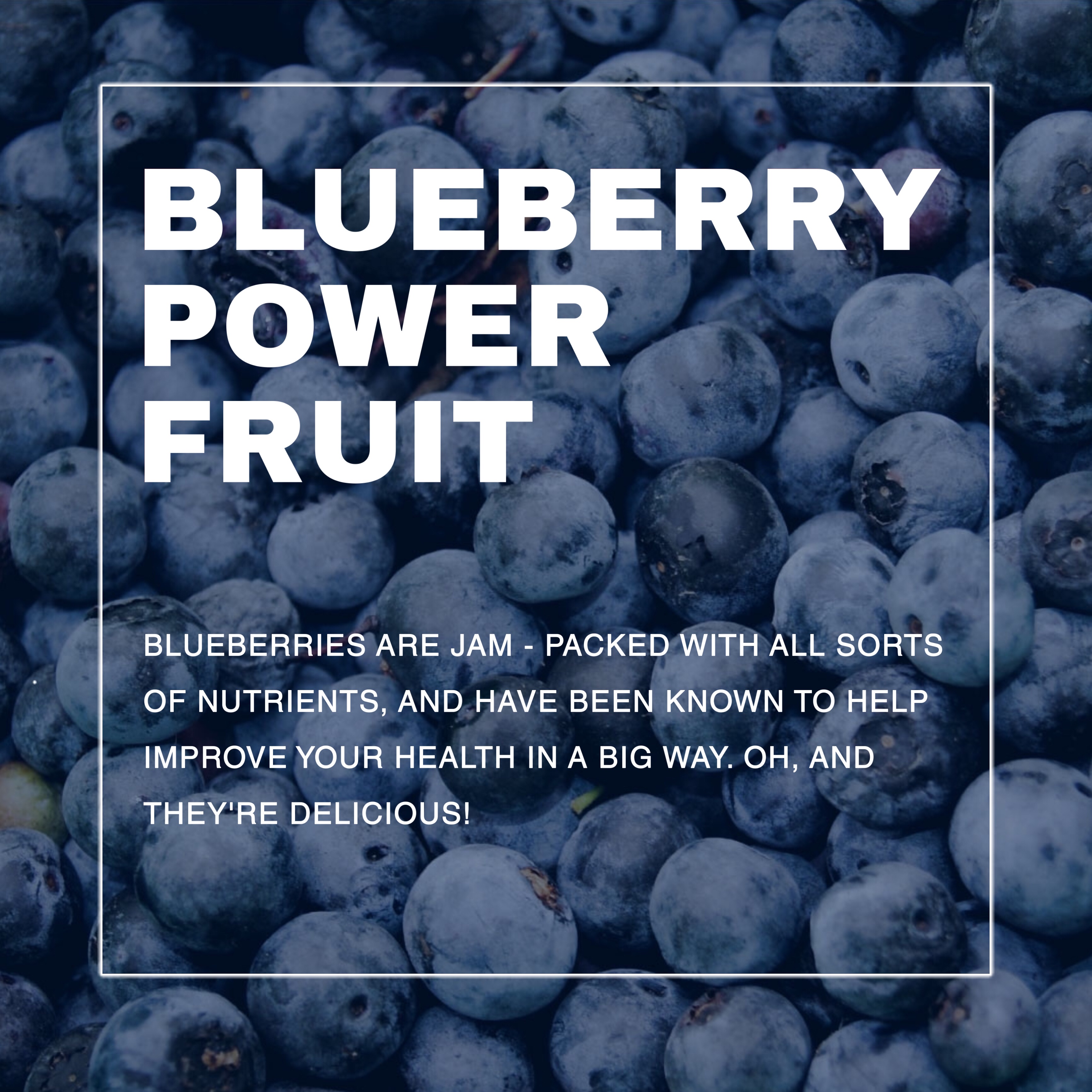 Blueberry Health Boost Ad Poster Navy