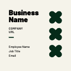 Minimalist Green Black Business Card Template