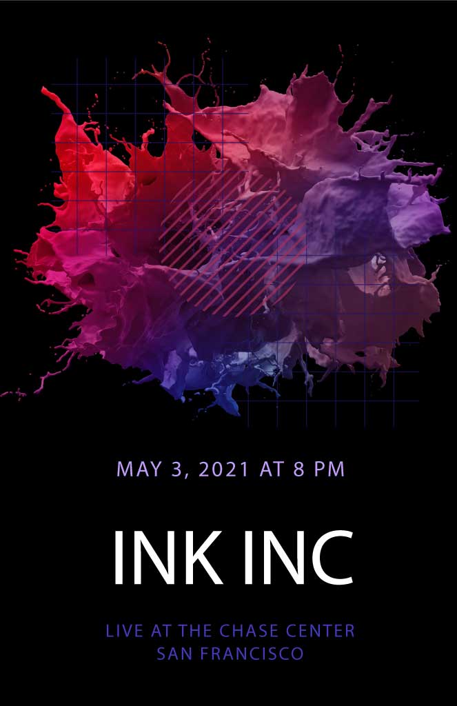 Elegant Music Event Poster in Deep Magenta and Navy