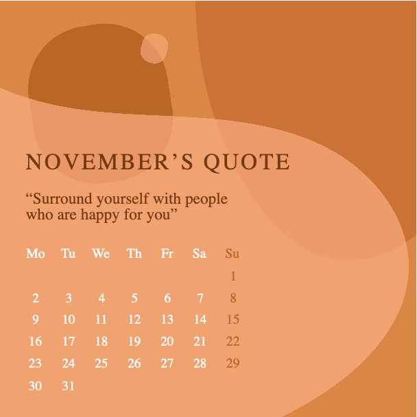 Earthy Tones November Calendar Poster Template