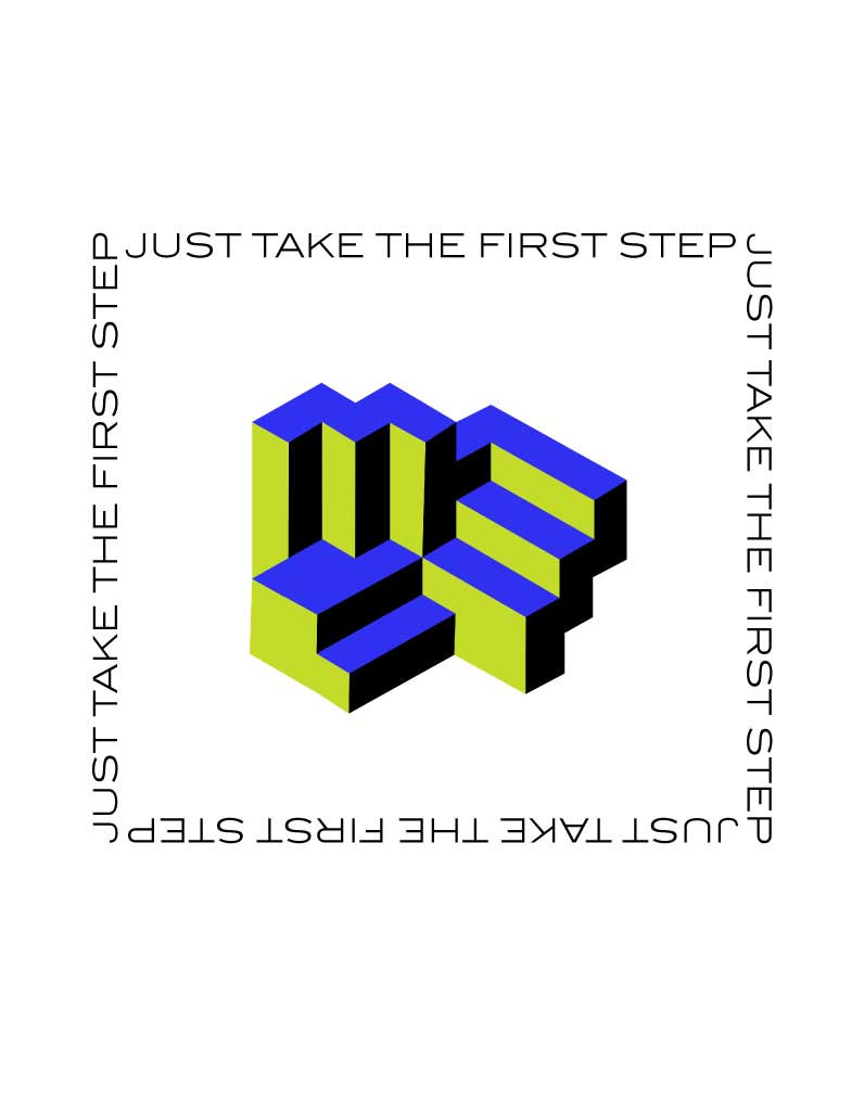 Template Bold Blue and Yellow Motivational Poster Design