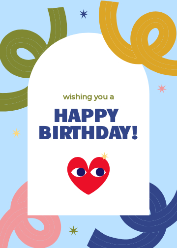 Cheerful Happy Birthday Greeting Poster Design