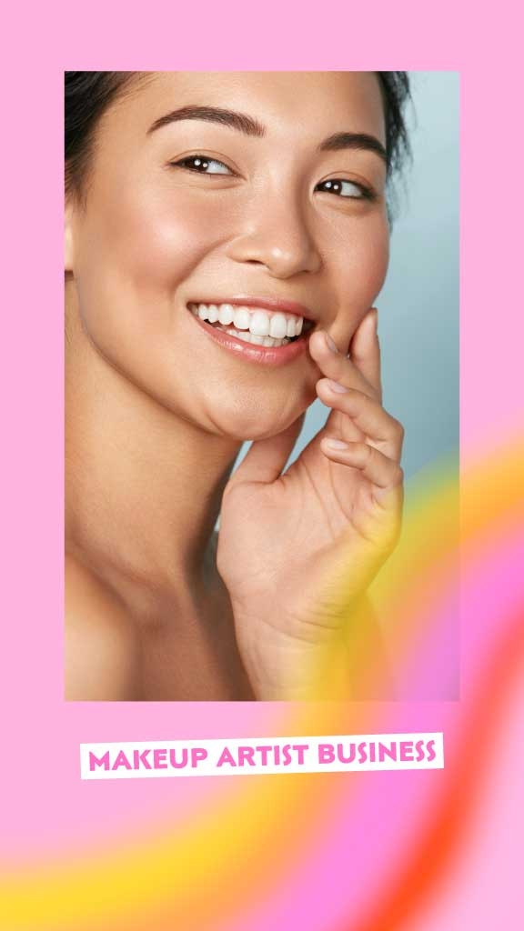 Template Chic Pink Makeup Artist Ad Poster