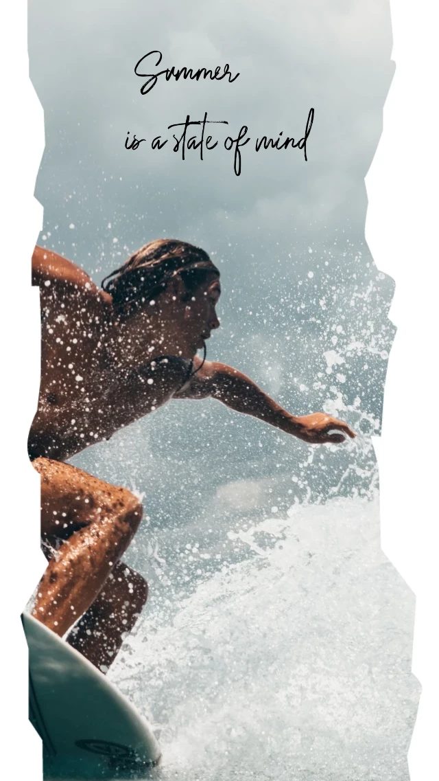 Template Ocean Blue Beach Vibes Social Post