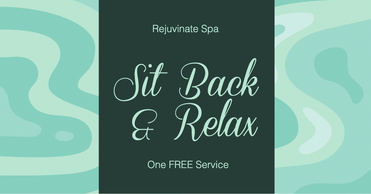 Soothing Spa Voucher Design Teal Elegance