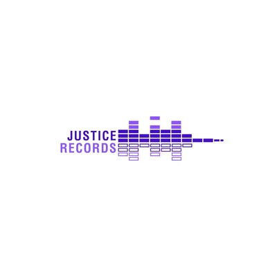 Template Sleek Purple Music Label Logo Design