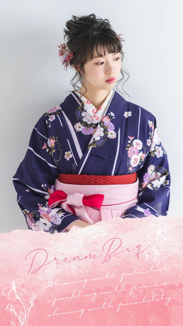 Elegant Kimono Style Poster in Vivid Colors