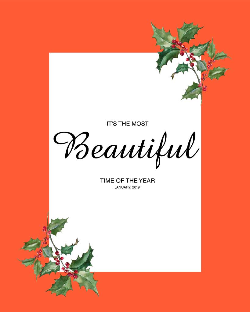 Elegant Red Christmas Poster Template Design