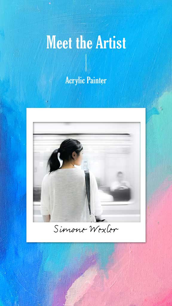 Template Blue and Pink Artist Showcase Poster