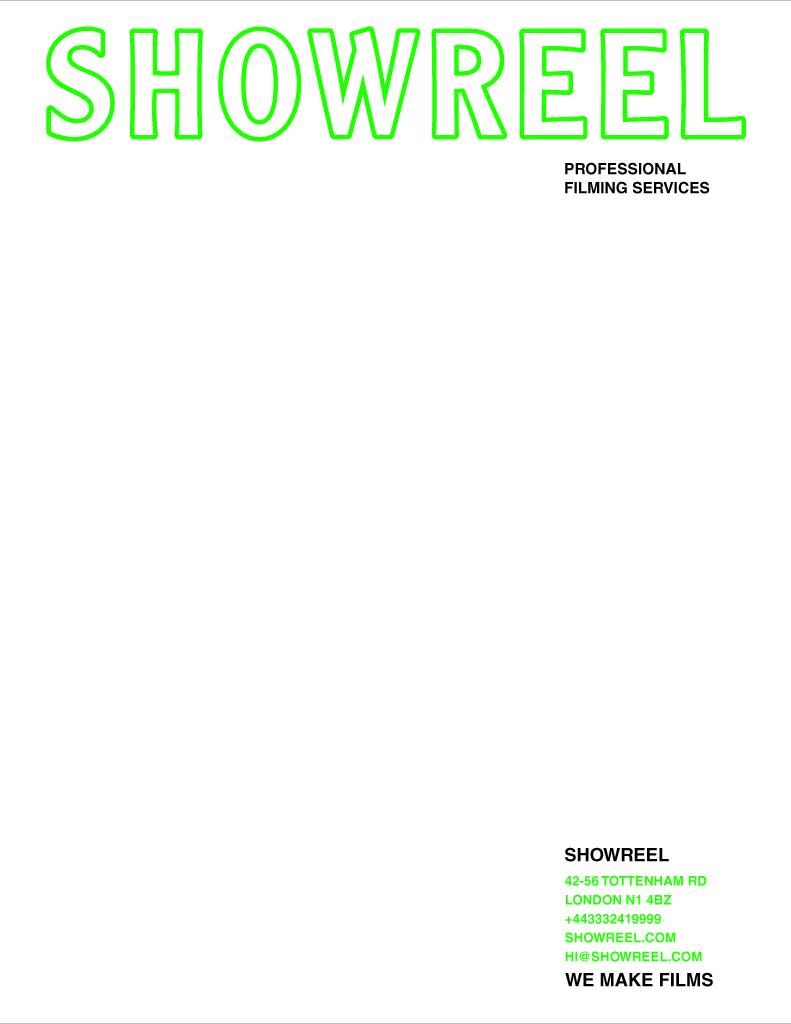 Sleek Green and White Film Services Poster