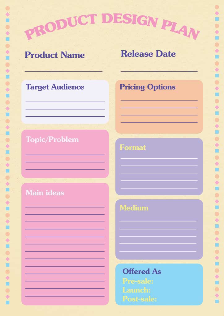 Pastel Peach Project Plan Poster Template