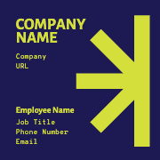 Bold Yellow and Navy Business Card Template