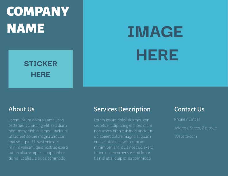 Teal Corporate Poster Design Template