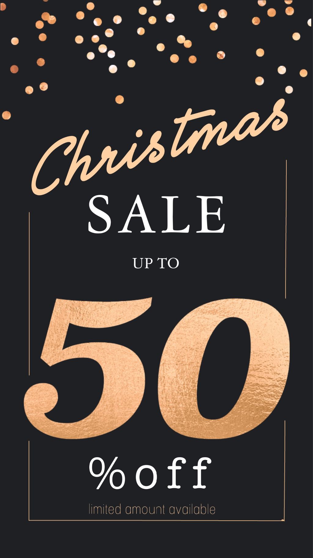 Elegant Black and Gold Christmas Sale Poster