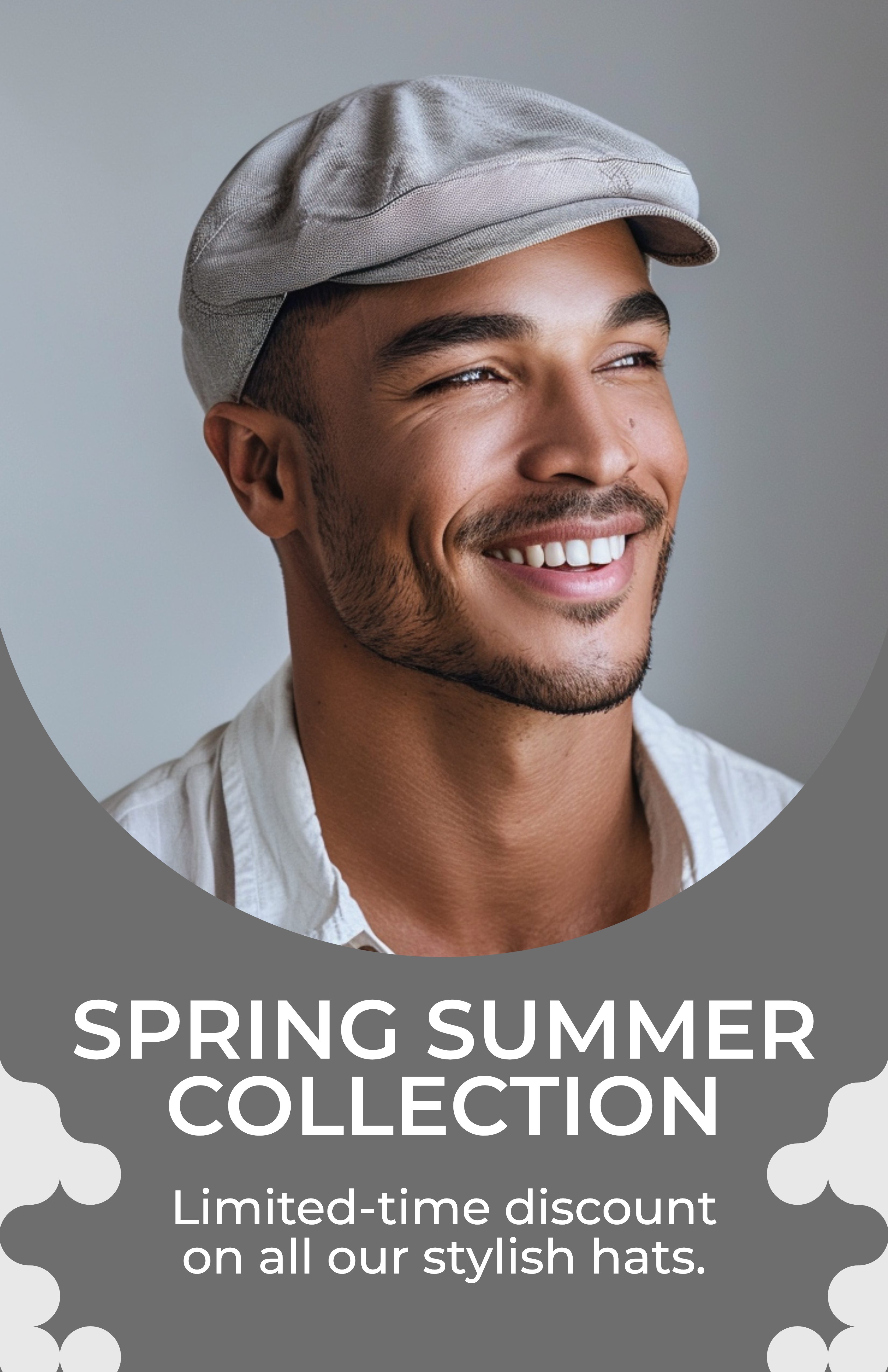 Template Chic Gray Spring Summer Collection Poster