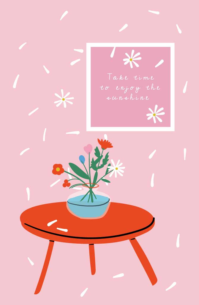 Template Charming Pink Inspirational Quote Poster