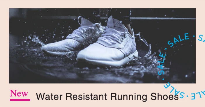 Template Sleek White Running Shoes Sale Ad