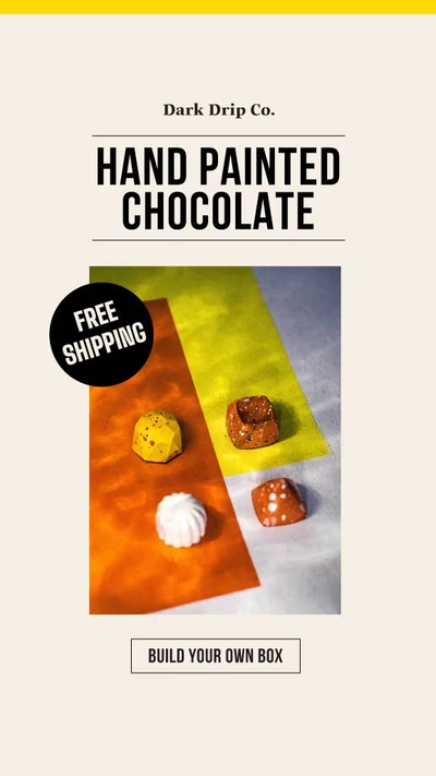 Template Artisan Chocolate Ad Bright Yellow Amber Hues