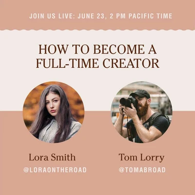 Template Creative Careers Live Session Peach Poster