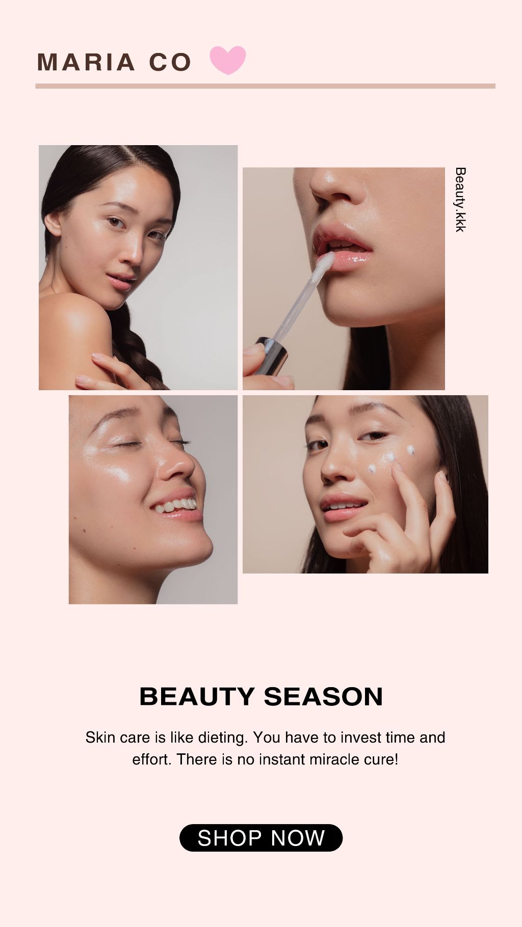 Chic Pink Beauty Products Ad Template