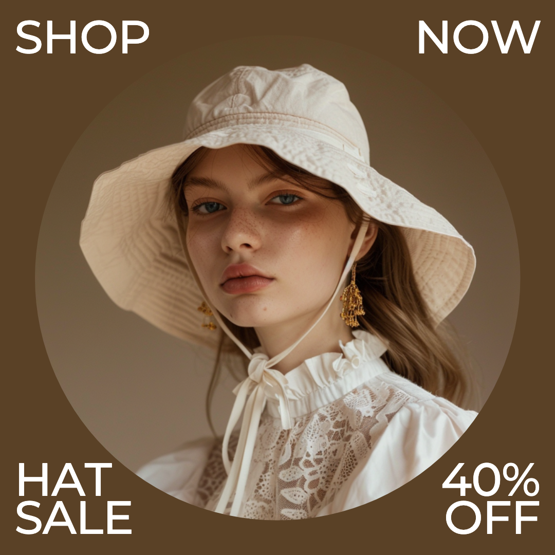 Template Chic Instagram-Square Post in Elegant Brown