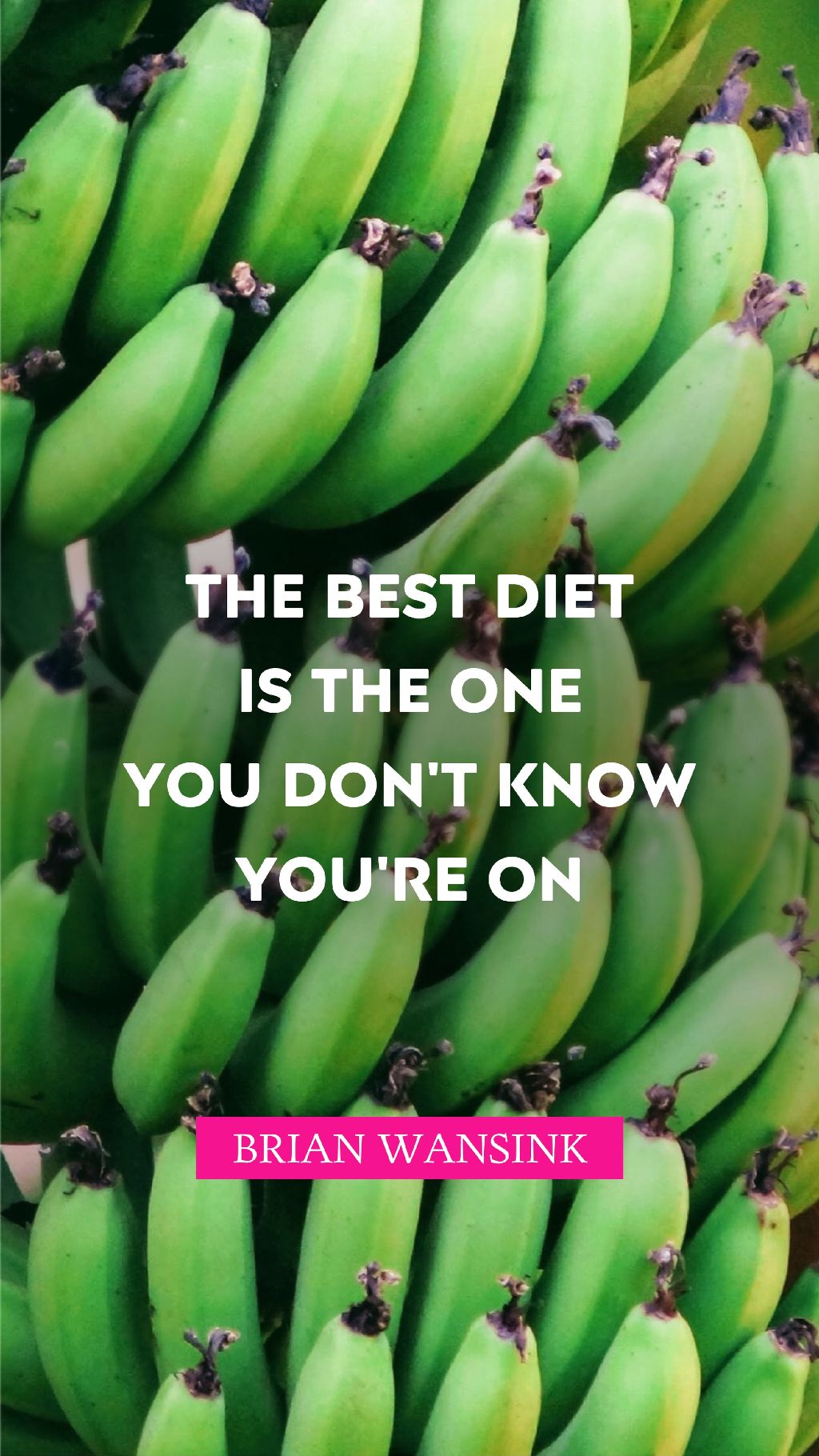 Green Bananas Nutrition Quote Poster Design