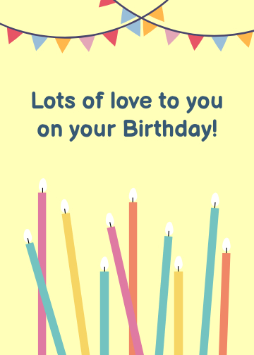 Joyful Yellow Birthday Greeting Post Design