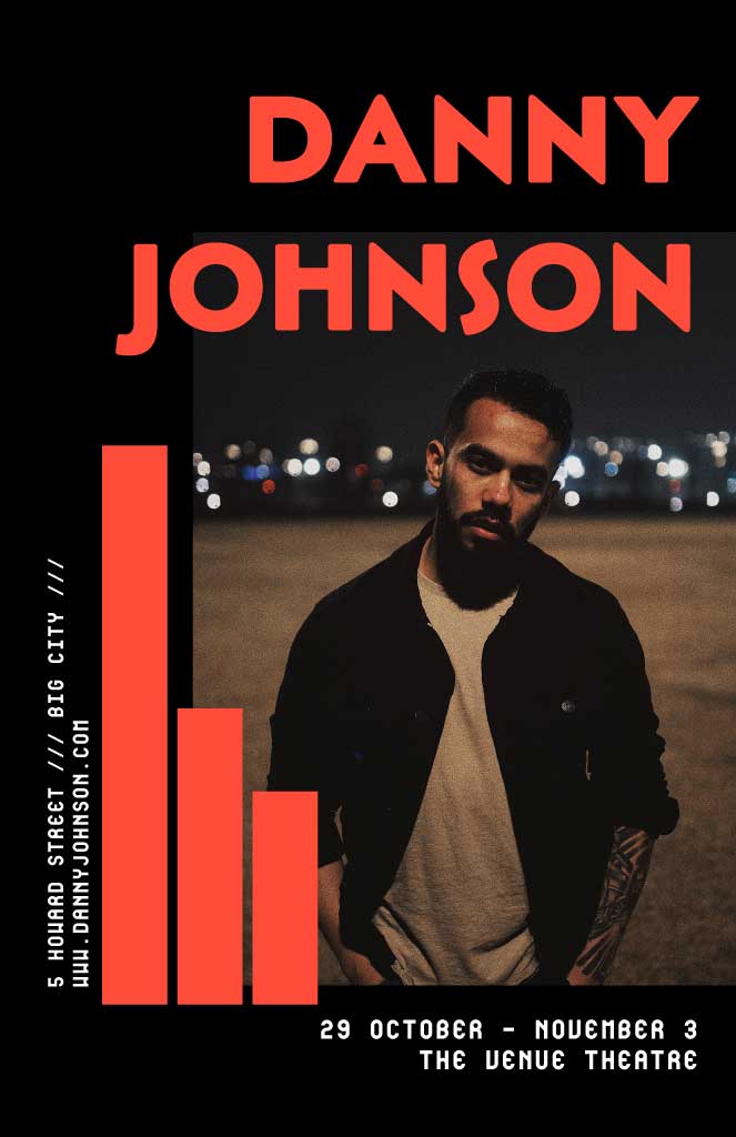 Template Bold Black and Red Theater Event Poster