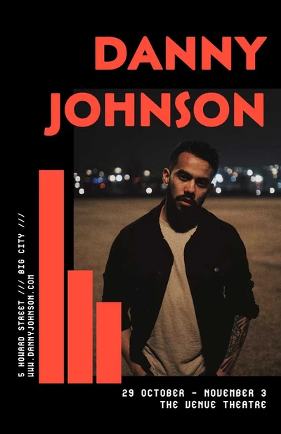 Template Bold Black and Red Theater Event Poster